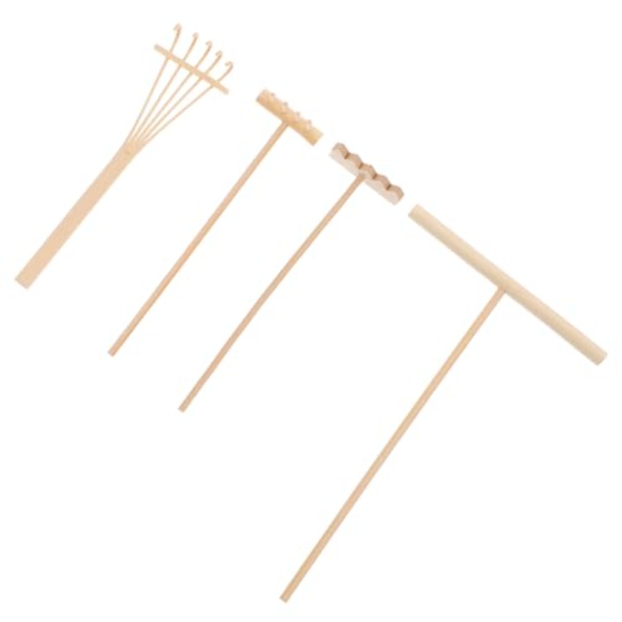 Zen Gardening Tools - Conjunto de Mini Raspadores de Bambu