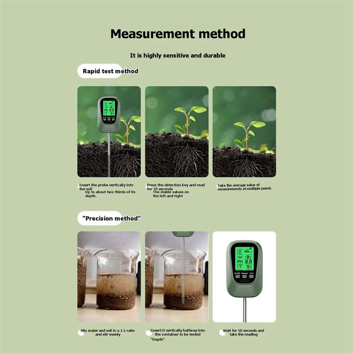 Soil Ph Meter - Medidor de pH do Solo DT75BG