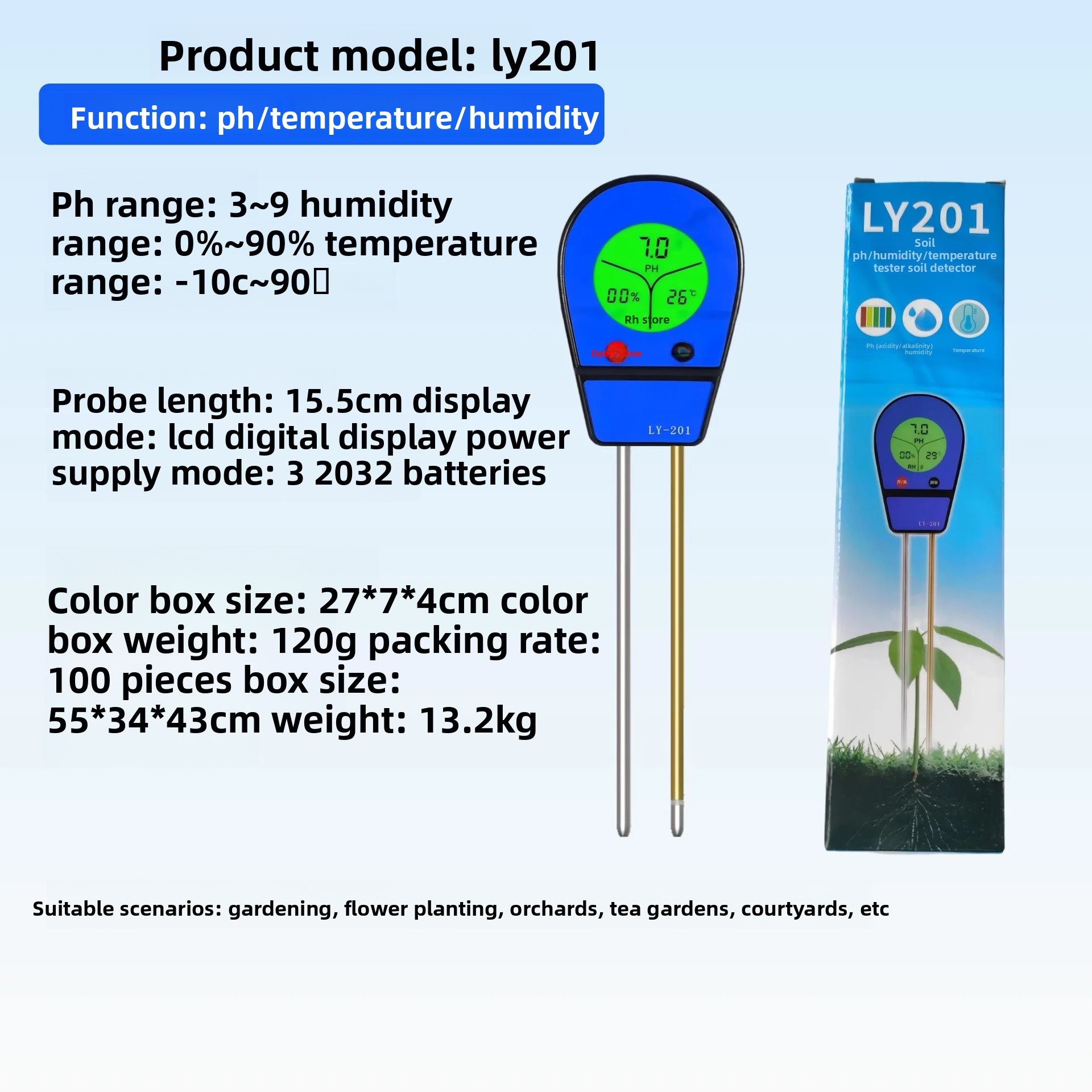 Soil Ph Meter - Medidor de Umidade do Solo 4