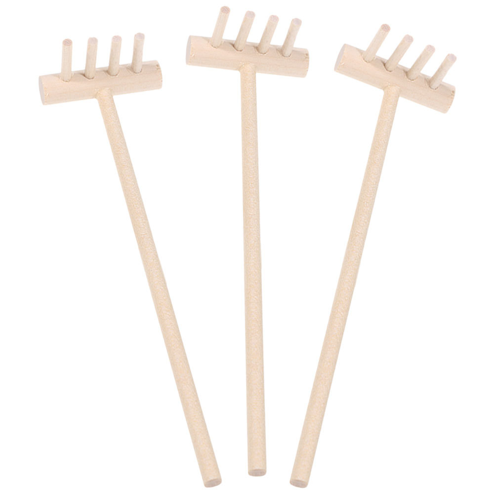 Zen Gardening Tools - 3 pçs de bambu mini ancinho