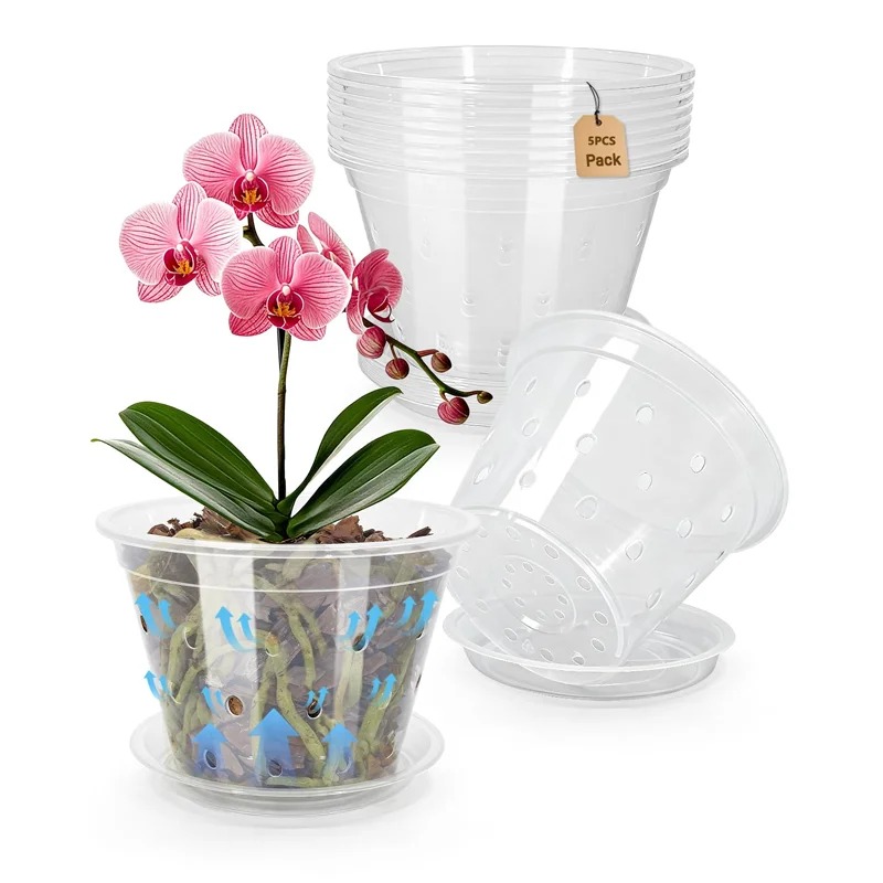 Orchid Potting Mix - 5 pçs 11/12.5/14/15/17cm vasos de plantador