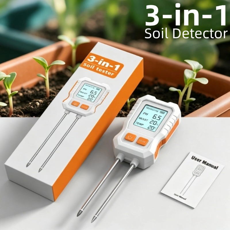 Soil Ph Meter - Testador Digital de Solo 3 em