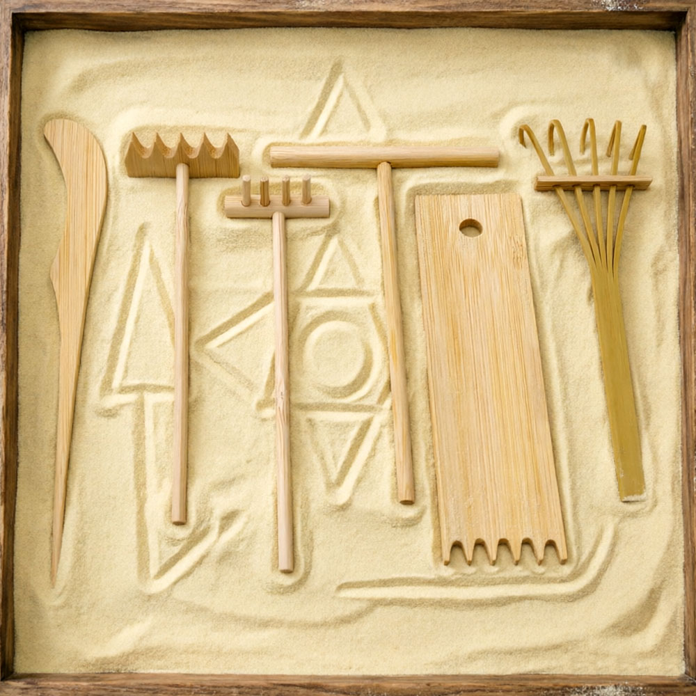 Zen Gardening Tools - Kit de Ferramentas de Bambu para