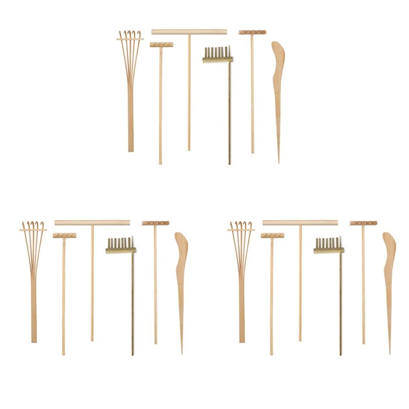 Zen Gardening Tools - Conjunto de Ferramentas de Bambu para