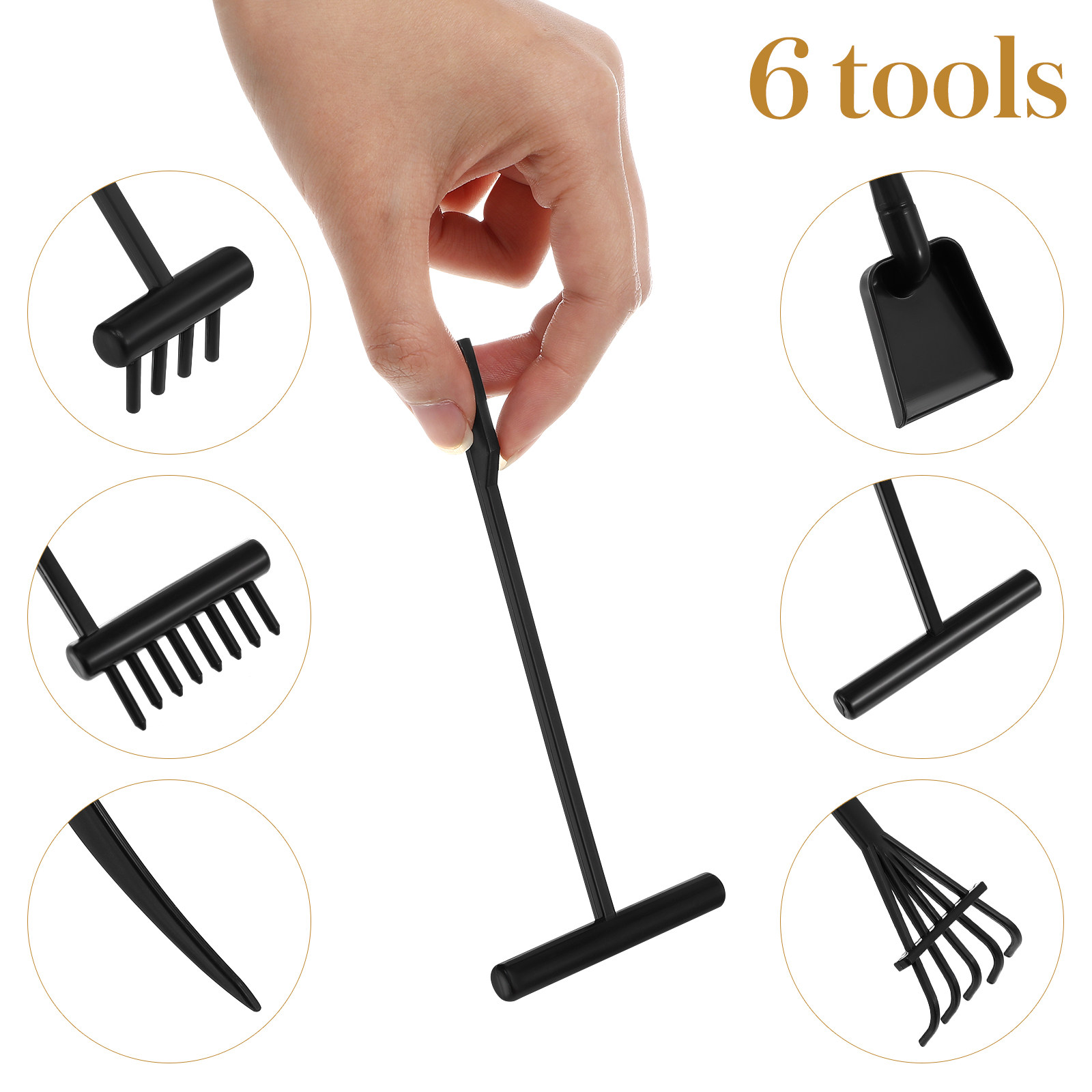 Conjunto de 6 Peças de Mini Ra - Zen Gardening Tools avaliação e preço