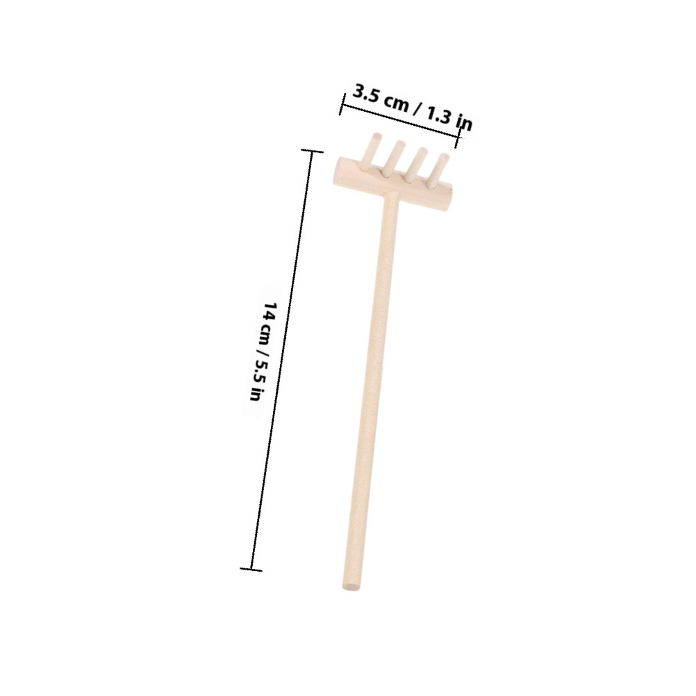 3 pçs de bambu mini ancinho co - Zen Gardening Tools avaliação e preço