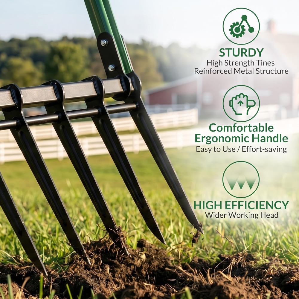 Garfo de Jardim Reforçado de 5 - Gardening Tools Heavy Duty avaliação e preço