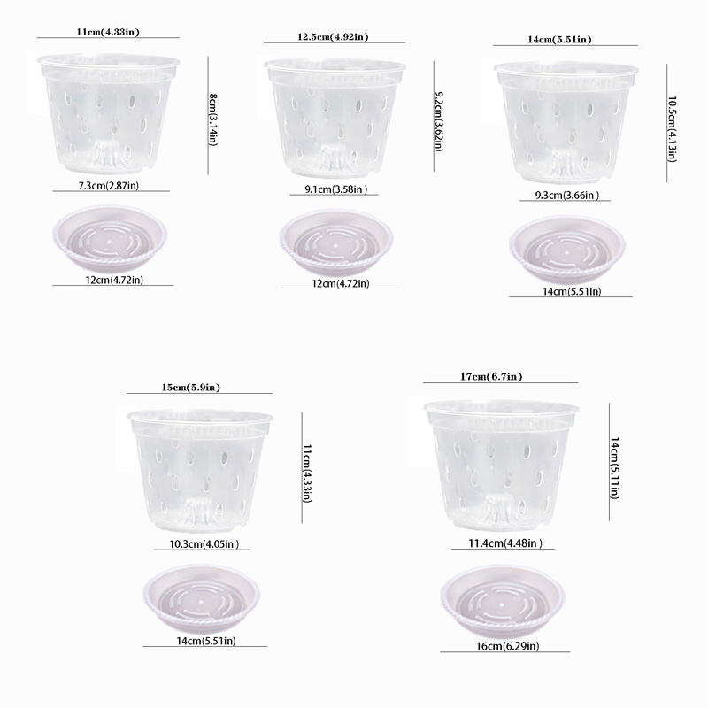 5 pçs 11/12.5/14/15/17cm vasos - Orchid Potting Mix avaliação e preço