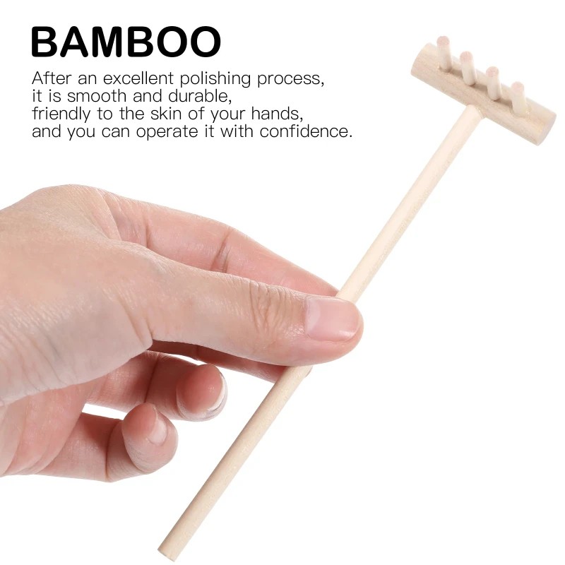 Conjunto de 6 Mini Rakes de Ba - Zen Gardening Tools avaliação e preço