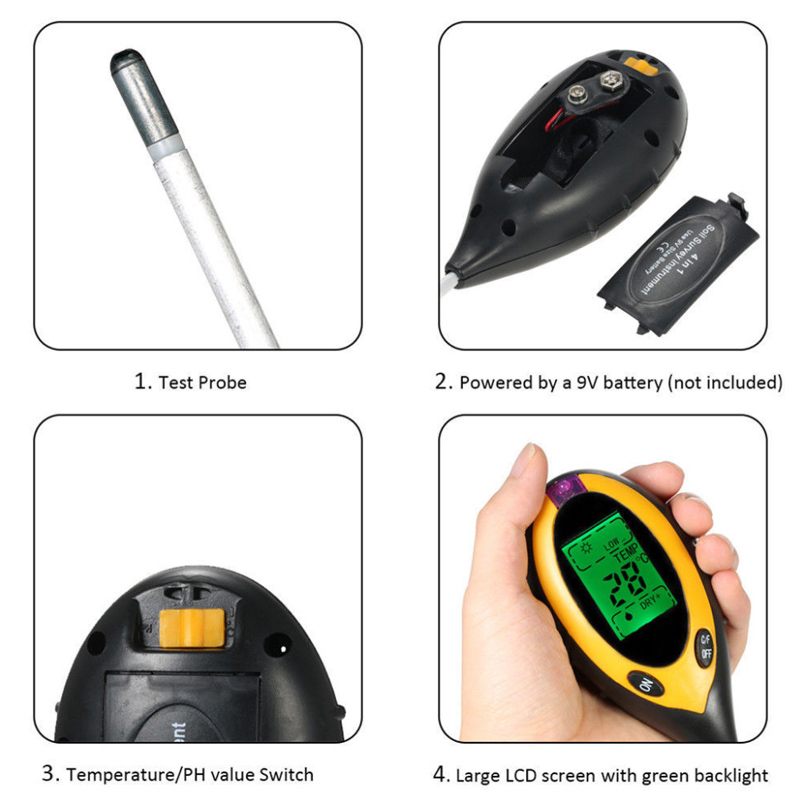 NOVO Medidor de PH do Solo LCD - Soil Ph Meter avaliação e preço