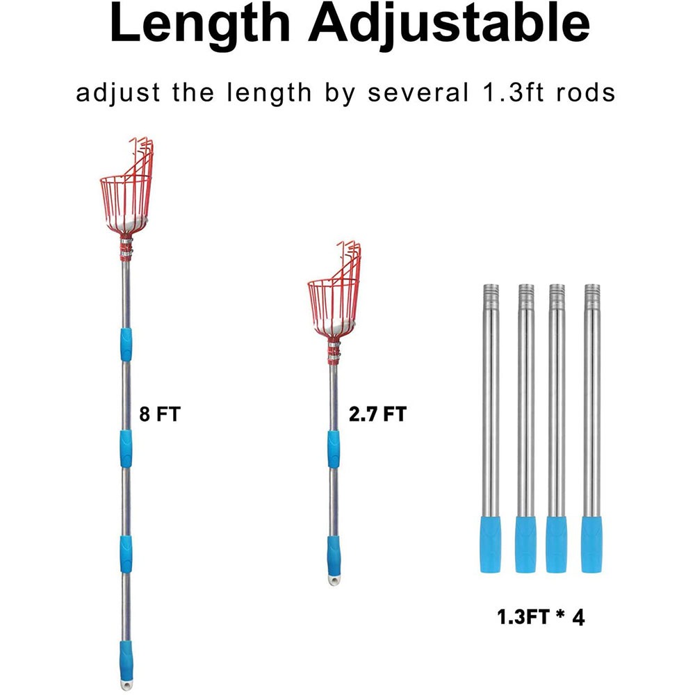 Colhedor de Frutas de 260cm, C - Gardening Tools Rack avaliação e preço